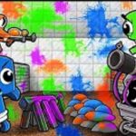 Rainbow Friends War Cartoon with crazy monster transformations